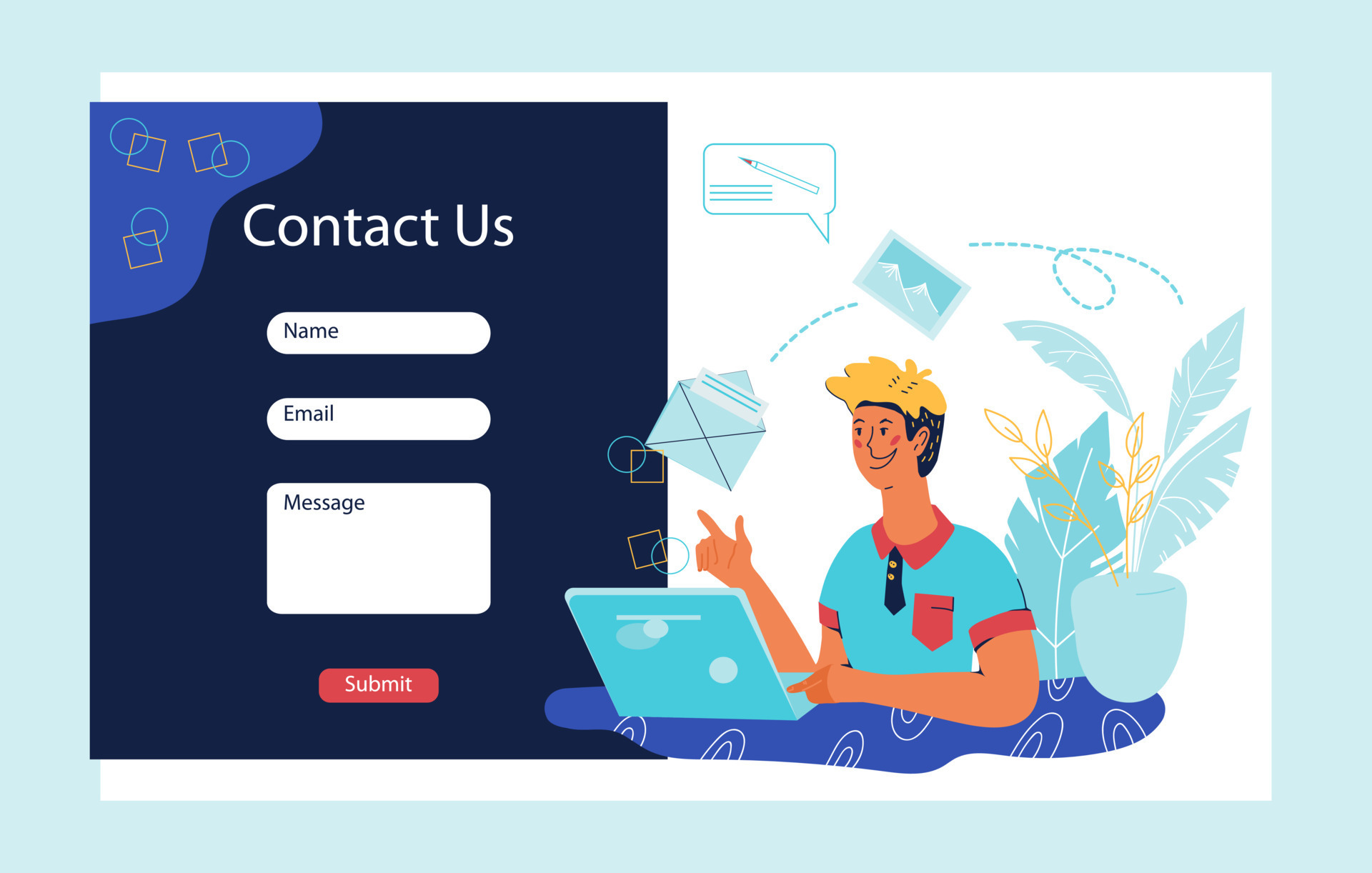 Contact form illustration
