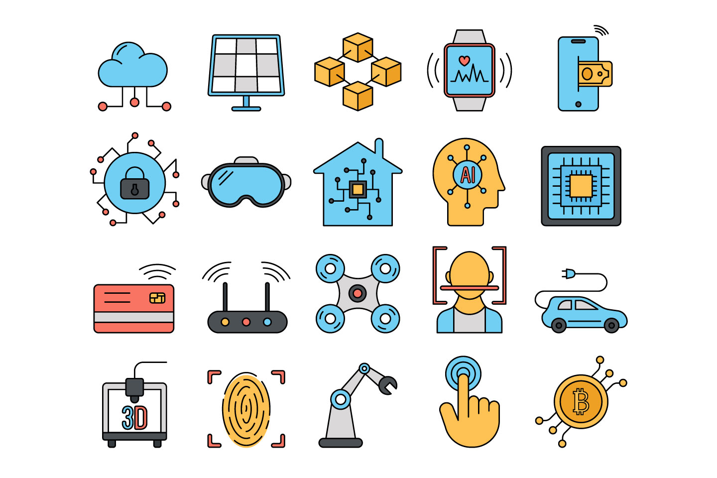 Technology feature icons